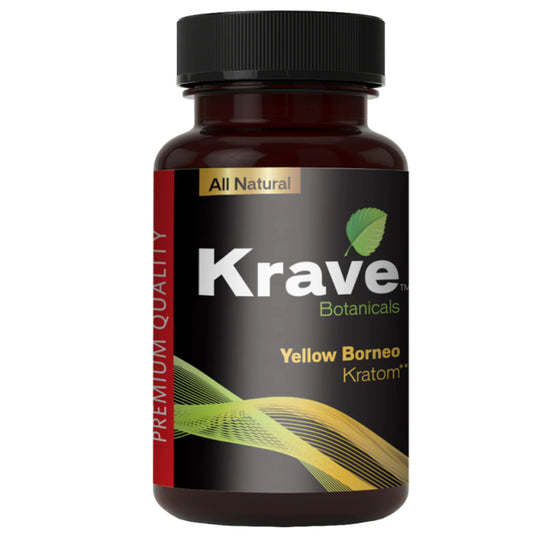 Krave Kratom Capsules Yellow Borneo (75ct)