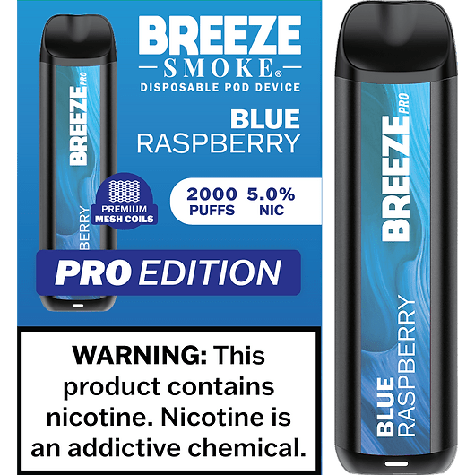 Breeze Pro 2000 Blue Raspberry - Mobs Enterprise