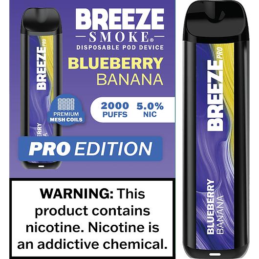 Breeze Pro 2000 Blueberry Banana - Mobs Enterprise