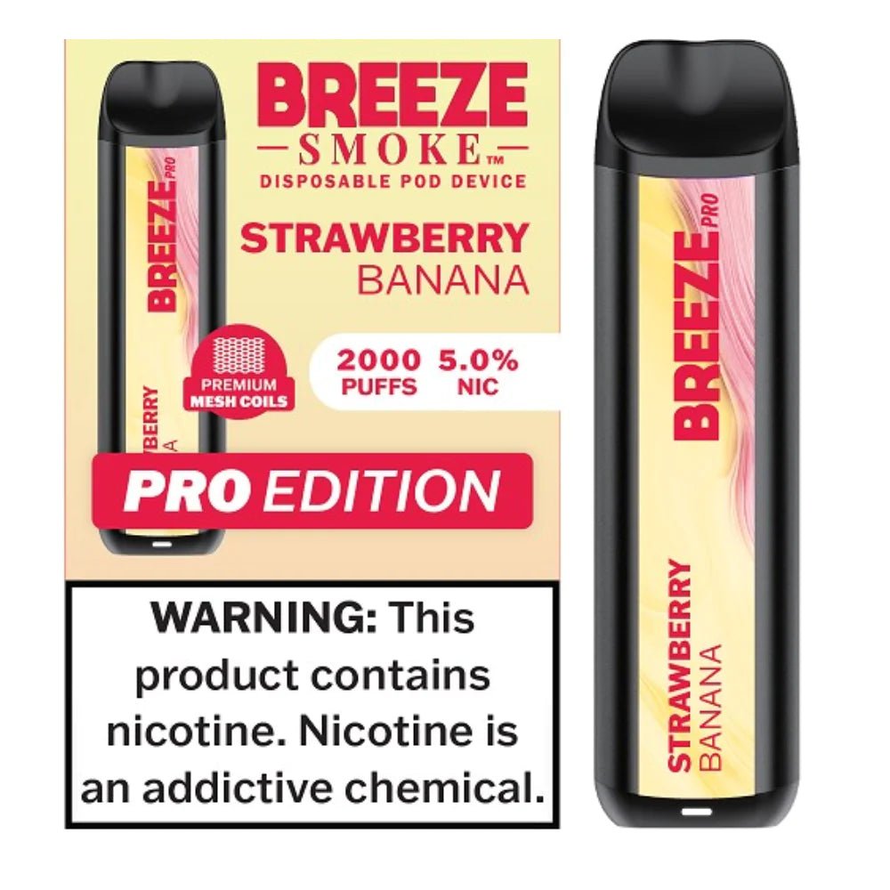 Breeze Pro 2000 Strawberry Banana - Vape Mobs