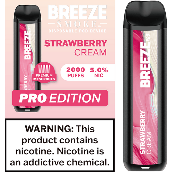Breeze Pro 2000 Strawberry Cream - Disposable Vape – Mobs Enterprise