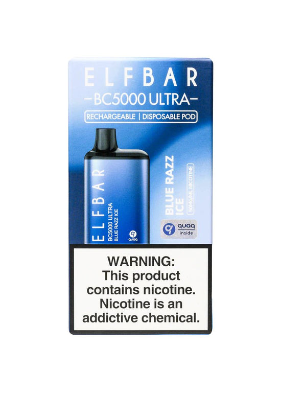Load image into Gallery viewer, Elf Bar BC5000 Ultra Blue Razz Ice - Vape Mobs
