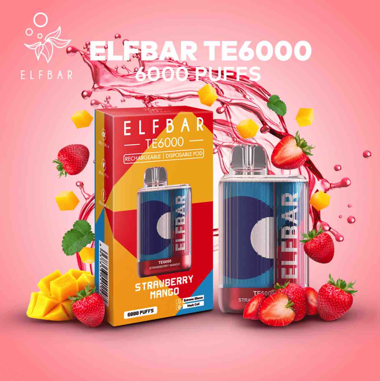 Load image into Gallery viewer, Elf Bar TE6000 Strawberry Mango - Vape Mobs
