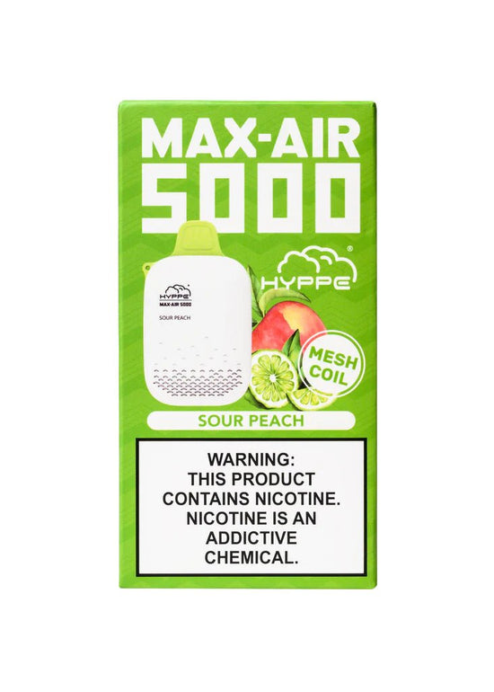 Hyppe Max Air 5000 Sour Peach - Vape Mobs